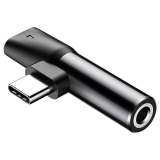 ADAPTOR Incarcare si audio Baseus, 1 x USB Type-C (T) la 1 x USB Type-C (M) si 1 x Jack 3.5mm (M), negru CATL41-01 (timbru verde 0.18 lei) - 6953156282278 
