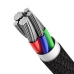 CABLU alimentare si date Baseus High Density Braided, Fast Charging Data Cable pt. smartphone, USB Type-C la Lightning Iphone PD 20W, braided, 1m, negru CATLGD-01 (timbru verde 0.18 lei) - 695315623 