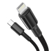CABLU alimentare si date Baseus High Density Braided, Fast Charging Data Cable pt. smartphone, USB Type-C la Lightning Iphone PD 20W, braided, 2m, negru CATLGD-A01 (timbru verde 0.18 lei) - 69531562 