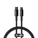 CABLU alimentare si date Baseus Tungsten Gold, Fast Charging Data Cable pt. smartphone, USB la Lightning Iphone 20W, braided, 2m, rezistent zgarieturi, negru CATLWJ-A01 (timbru verde 0.18 lei) - 695 