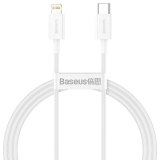 CABLU alimentare si date Baseus Superior, Fast Charging Data Cable pt. smartphone, USB Type-C la Lightning Iphone PD 20W, 1.5m, alb CATLYS-B02 (timbru verde 0.08 lei) - 6953156205345 