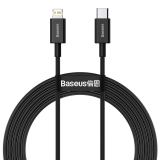 CABLU alimentare si date Baseus Superior, Fast Charging Data Cable pt. smartphone, USB Type-C la Lightning Iphone PD 20W, 2m, negru CATLYS-C01 (timbru verde 0.18 lei) - 6953156205352 
