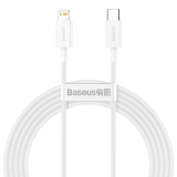 CABLU alimentare si date Baseus Superior, Fast Charging Data Cable pt. smartphone, USB Type-C la Lightning Iphone PD 20W, 2m, alb CATLYS-C02 (timbru verde 0.08 lei) - 6953156205369 