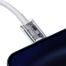 CABLU alimentare si date Baseus Superior, Fast Charging Data Cable pt. smartphone, USB Type-C la Lightning Iphone PD 20W, 2m, alb CATLYS-C02 (timbru verde 0.08 lei) - 6953156205369 