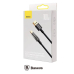 CABLU alimentare si date Baseus Explorer, Fast Charging Data Cable pt. smartphone, USB la USB Type-C 100W, 1m, Auto Power-Off, negru transparent CATS000201 (timbru verde 0.18 lei) - 6932172605704 