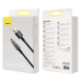 CABLU alimentare si date Baseus Explorer, Fast Charging Data Cable pt. smartphone, USB la Lightning Iphone 2.4A, 1m, Auto Power-Off, negru transparent CATS000401 (timbru verde 0.18 lei) - 6932172605 