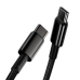 CABLU alimentare si date Baseus Tungsten Gold, Fast Charging Data Cable pt. smartphone, USB Type-C la USB Type-C 100W, braided, 1m, negru CATWJ-01 (timbru verde 0.18 lei) - 6953156232051 