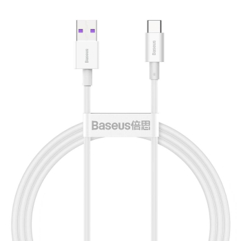 CABLU alimentare si date Baseus Superior, Fast Charging Data Cable pt. smartphone, USB la USB Type-C 66W, 1m, alb CATYS-02 (timbru verde 0.18 lei) - 6953156205505 