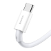 CABLU alimentare si date Baseus Superior, Fast Charging Data Cable pt. smartphone, USB la USB Type-C 66W, 1m, alb CATYS-02 (timbru verde 0.18 lei) - 6953156205505 