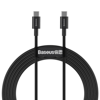 CABLU alimentare si date Baseus Superior, Fast Charging Data Cable pt. smartphone, USB Type-C la USB Type-C 100W, 2m, negru CATYS-C01 (timbru verde 0.18 lei) - 6953156208445 