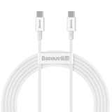 CABLU alimentare si date Baseus Superior, Fast Charging Data Cable pt. smartphone, USB Type-C la USB Type-C 100W, 2m, alb CATYS-C02 (timbru verde 0.08 lei) - 6953156208469 