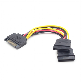 Cablu Alimentare splitter SATA, 0.15 m, Gembird CC-SATAM2F-01 (timbru verde 0.08 lei) 