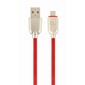 CABLU alimentare si date GEMBIRD, pt. smartphone, USB 2.0 (T) la Micro-USB 2.0 (T), 2m, premium, cablu din cauciuc, rosu, conectori argintii, CC-USB2R-AMmBM-2M-R (timbru verde 0.08 lei) CABLU alimentare si date GEMBIRD, pt. smartphone, USB 2.0 (T) la Micro-USB 2.0 (T), 2m, premium, cablu din cauciuc, rosu, conectori argintii, CC-USB2R-AMmBM-2M-R (timbru verde 0.08 lei)