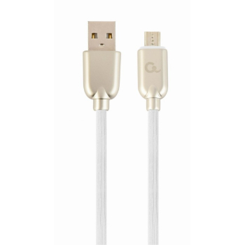 CABLU alimentare si date GEMBIRD, pt. smartphone, USB 2.0 (T) la Micro-USB 2.0 (T), 2m, premium, cablu din cauciuc, alb, conectori argintii, CC-USB2R-AMmBM-2M-W (timbru verde 0.08 lei) CABLU alimentare si date GEMBIRD, pt. smartphone, USB 2.0 (T) la Micro-USB 2.0 (T), 2m, premium, cablu din cauciuc, alb, conectori argintii, CC-USB2R-AMmBM-2M-W (timbru verde 0.08 lei)