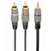 CABLU audio GEMBIRD stereo (3.5 mm jack la 2 x RCA), 1.5m, conectori auriti, CCA-352-1.5M (timbru verde 0.08 lei) 