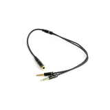 CABLU audio GEMBIRD Splitter stereo (2 x 3.5 mm jack T la 1 x 3.5 mm jack M), 20cm, metal, negru CCA-418M (timbru verde 0.18 lei) 