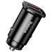 INCARCATOR AUTO Baseus Metal, QC3.0, 2 x USB, total output 30W, pt. bricheta auto, negru CCALL-DS01 (timbru verde 0.18 lei) - 6953156284180 