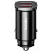 INCARCATOR AUTO Baseus Metal, QC3.0, 2 x USB, total output 30W, pt. bricheta auto, negru CCALL-DS01 (timbru verde 0.18 lei) - 6953156284180 