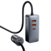 INCARCATOR auto Baseus Share Together PPS , 2 x USB max. 3A si 2 x USB Type-C max 3A, total output 120W, lungime cablu 1.5m, pt. bricheta auto, black CCBT-A0G (timbru verde 0.18 lei) - 6953156206670 