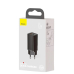 INCARCATOR retea Baseus GaN2 Lite, Quick Charge 65W, 1 x USB 5V/3A, 1 x USB Type-C 5V/3A, negru CCGAN2L-B01 (timbru verde 0.18 lei) - 6953156232938 