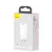 INCARCATOR retea Baseus GaN2 Lite, Quick Charge 65W, 1 x USB 5V/3A, 1 x USB Type-C 5V/3A, alb CCGAN2L-B02 (timbru verde 0.18 lei) - 6953156232945 