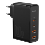 INCARCATOR retea Baseus GaN2 Pro, Quick Charge 3.0 100W, 2 x USB Type-C 5V/3A max, 2 x USB 5V/3A max, negru CCGAN2P-L01 (timbru verde 0.18 lei) - 6953156204683 