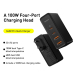 INCARCATOR retea Baseus GaN2 Pro, Quick Charge 3.0 100W, 2 x USB Type-C 5V/3A max, 2 x USB 5V/3A max, negru CCGAN2P-L01 (timbru verde 0.18 lei) - 6953156204683 