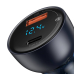 INCARCATOR auto Baseus Particular Digital Display QC + PPS, 1 x USB Output 4.5V/5A, 1 x USB Type-C Output 5V/3A, total output 65W, pt. bricheta auto, afisaj digital, gri CCKX-C0G (timbru verde 0.18 