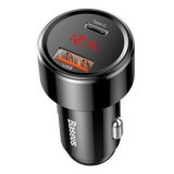 INCARCATOR AUTO Baseus Magic Series PPS, 1 x USB Output 4.5V/5A, 1 x USB Type-C Output 5V/3A, total output 45W, 6A, pt. bricheta auto, afisaj digital, negru CCMLC20C-01 (timbru verde 0.18 lei) - 695 