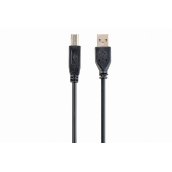 CABLU USB GEMBIRD pt. imprimanta, USB 2.0 (T) la USB 2.0 Type-B (T), 1m, conectori auriti, black, CCP-USB2-AMBM-1M (timbru verde 0.08 lei)