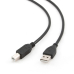 CABLU USB GEMBIRD pt. imprimanta, USB 2.0 (T) la USB 2.0 Type-B (T), 1m, conectori auriti, black, CCP-USB2-AMBM-1M (timbru verde 0.08 lei)