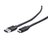CABLU alimentare si date GEMBIRD, pt. smartphone, USB 3.0 (T) la USB 3.1 Type-C (T), 36W, 3m, negru, CCP-USB3-AMCM-10 (timbru verde 0.18 lei) 