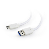 CABLU alimentare si date GEMBIRD, pt. smartphone, USB 3.0 (T) la USB 3.1 Type-C (T), 36W, 1m, alb, CCP-USB3-AMCM-1M-W (timbru verde 0.08 lei) 