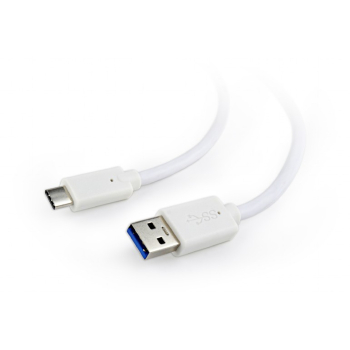 CABLU alimentare si date GEMBIRD, pt. smartphone, USB 3.0 (T) la USB 3.1 Type-C (T), 36W, 1m, alb, CCP-USB3-AMCM-1M-W (timbru verde 0.08 lei) 