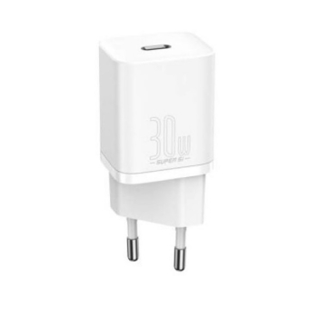 INCARCATOR retea Baseus Super Si, Quick Charge 30W, 1 x USB Type-C 5V/3A, alb CCSUP-J02 (timbru verde 0.18 lei) - 6953156205079 