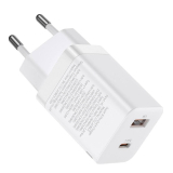INCARCATOR retea Baseus Super Si Pro, Quick Charge 30W, 1 x USB 5V/3A, 1 x USB Type-C 5V/3A, alb CCSUPP-E02 (timbru verde 0.18 lei) - 6953156206359 