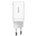 INCARCATOR retea Baseus Super Si Pro, Quick Charge 30W, 1 x USB 5V/3A, 1 x USB Type-C 5V/3A, alb CCSUPP-E02 (timbru verde 0.18 lei) - 6953156206359 