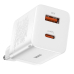 INCARCATOR retea Baseus Super Si Pro, Quick Charge 30W, 1 x USB 5V/3A, 1 x USB Type-C 5V/3A, alb CCSUPP-E02 (timbru verde 0.18 lei) - 6953156206359 