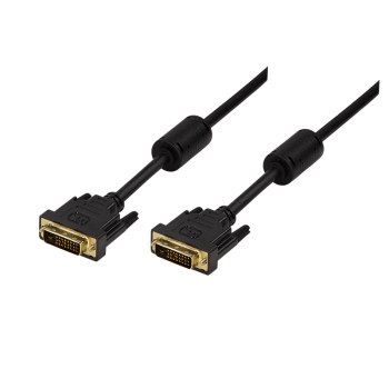 ADAPTOR video LOGILINK, DVI-D DL (T) la DVI-D DL (T) 24+1pin, 3m, conectori auriti, rezolutie maxima Full HD (2560 x 1440), plastic, 2 x ferita, dublu ecranaj, negru, 