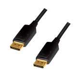 CABLU video LOGILINK, DisplayPort (T) la DisplayPort (T) 1.2, 1m, conectori auriti, rezolutie maxima 4K (3840 x 2160) la 60 Hz, plastic, triplu ecranaj, negru, CD0100 (timbru verde 0.18 lei) 