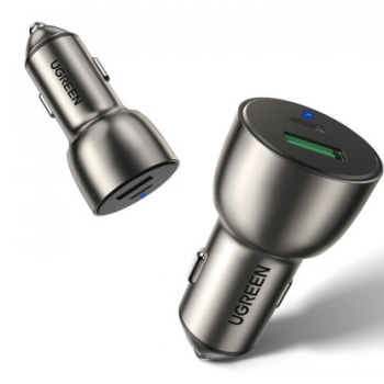 INCARCATOR auto Ugreen, CD213 1 x USB Output 5V/3A si 1 x USB Type-C Output 5V/3A, total output 42.5W, pt. bricheta auto, albastru 60980 (timbru verde 0.8 lei) - 6957303869800 