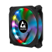 Ventilator SET 3 VENTILATOARE CHIEFTEC PC 120x120x25 mm, ADD RGB LED, 3 buc. in pachet & HUB & telecomanda CF-3012-RGB 
