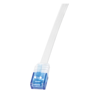 PATCH CORD UTP LOGILINK Cat6, cupru, flat, 10 m, alb, AWG32, CF2091U (timbru verde 0.18 lei) 