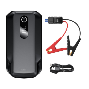 STARTER auto Baseus Super Energy Max, display LED, capacitate 20000mAh/3.7V/74Wh, 2 x USB 5V/2.4A, start-up voltage 12V, motoare benzina sub 8L si diesel sub 4L, negru CGNL020001 (timbru verde 0.8 l 