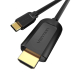 Cablu video Vention, USB Type-C(T) la HDMI(T), 1.5m, rezolutie maxima 4K la 30Hz, conectori auriti, cupru, invelis PVC, negru, CGUBG (timbru verde 0.18lei) - 6922794742062 