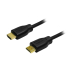 CABLU video Logilink, HDMI (T) la HDMI (T), rezolutie maxima 4K UHD (3840 x 2160) la 30 Hz, conectori auriti, 2m, negru CH0037 (timbru verde 0.8 lei) 