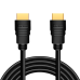 CABLU video LOGILINK, HDMI (T) la HDMI (T) 2.0, 2m, conectori auriti, rezolutie maxima 4K (3840 x 2160) la 60 Hz, plastic, dublu ecranaj, CCS, negru