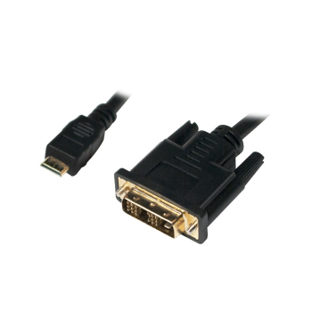 CABLU video LOGILINK, adaptor Mini-HDMI (Type C)(T) la DVI-D SL (T), 1m, conectori auriti, negru, CHM002 (timbru verde 0.18 lei) 