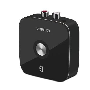 ADAPTOR Bluetooth audio Ugreen, CM106 acumulator inclus, 1 x jack 3.5mm, 2 x RCA output, convertor audio wireless, versiune bluetooth 5.0 si EDR, negru 40759 (timbru verde 0.18 lei) - b69573038475 