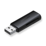 CARD READER extern Ugreen, CM264 interfata USB 3.0, citeste/scrie: SD, microSD viteza pana la 480Mbps, suporta carduri maxim 512 GB, plastic, black 60722 (timbru verde 0.03 lei) - 6957303867226 
